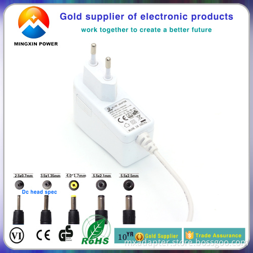 12v 1a ac ktec phone accessories With ISO9001 Certificate eu plug adapter